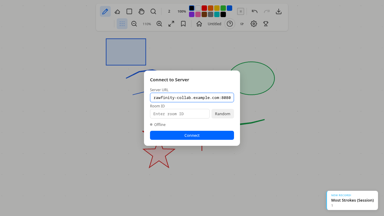 Real-time collaboration with multiple users drawing simultaneously